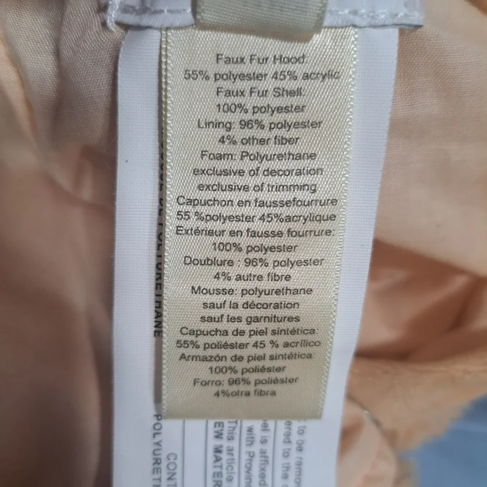 Pottery Barn Kids Baby Lion Costume Faux Fur Plush Tan Brown 6-12M Halloween